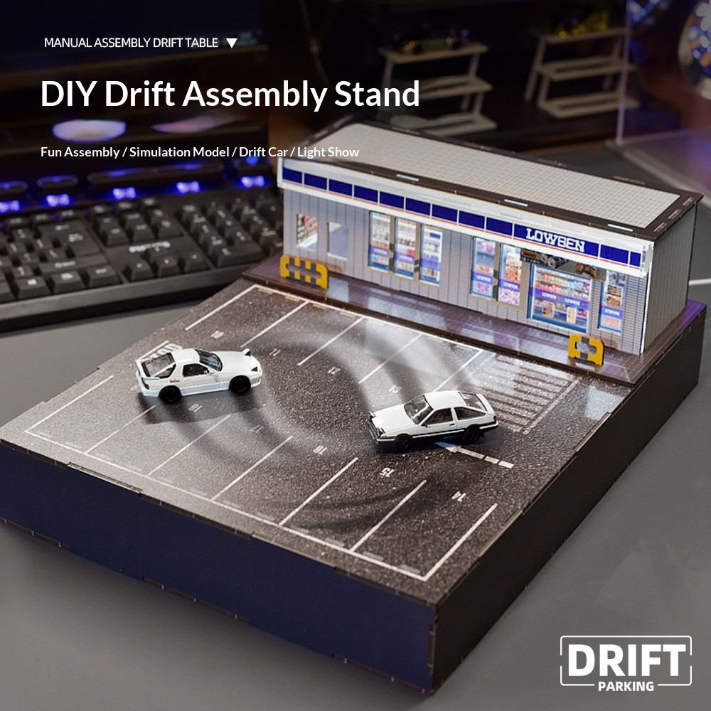 Model Kit Initial D - 1:64 Scale Car Model Magnetic Drift