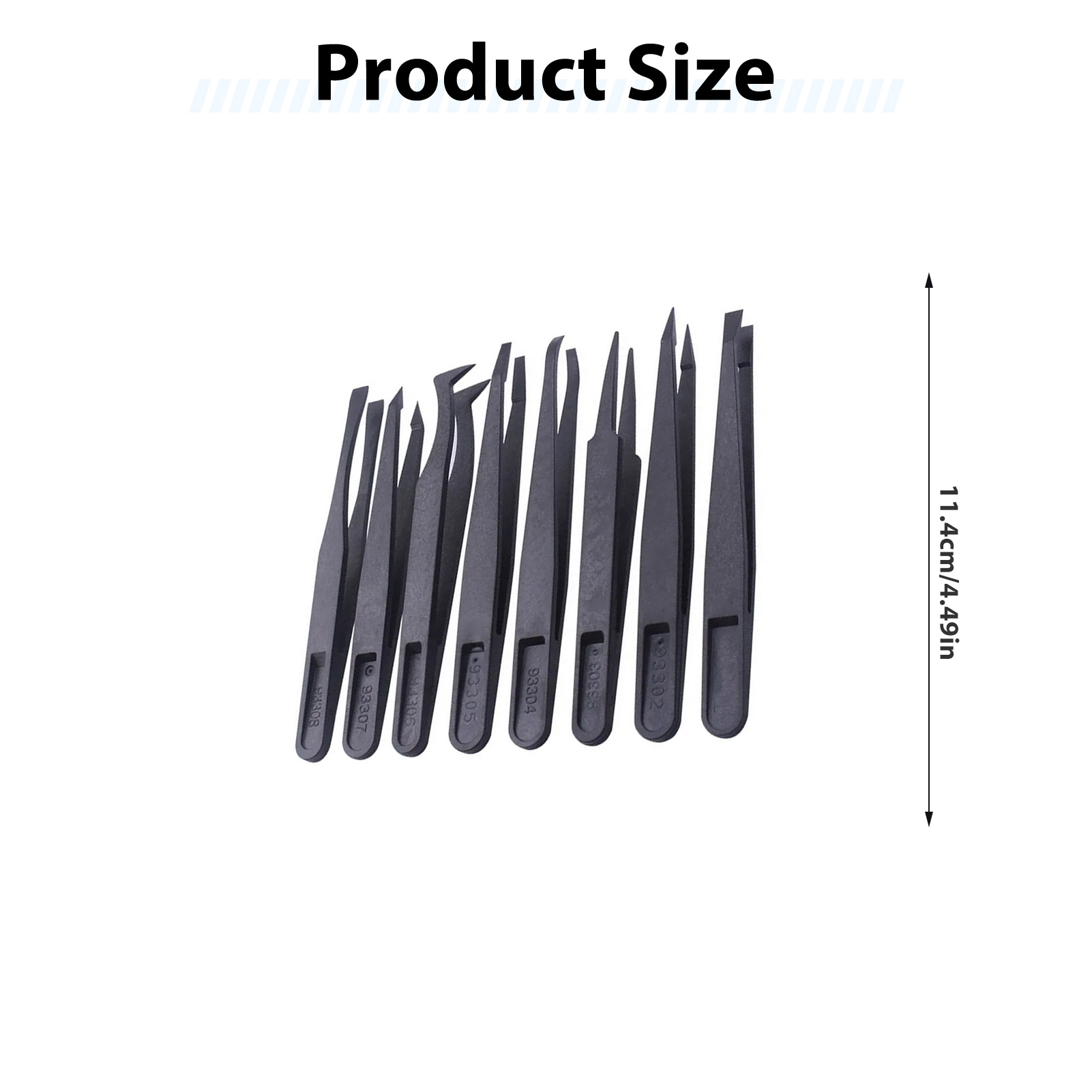 8pcs Carbon Fiber Tweezers Set - огляд і ціна Model Kit Water Decal