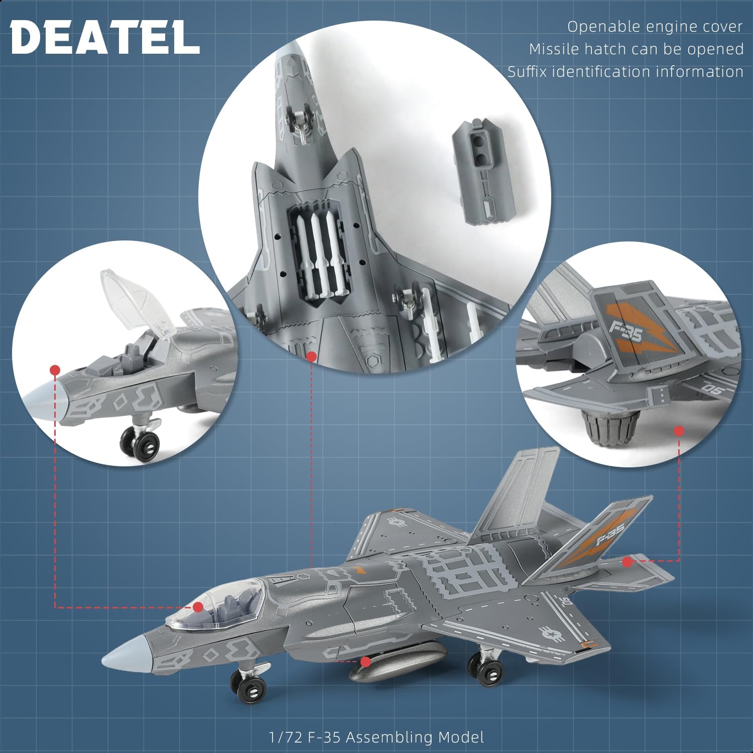 1:72 Scale F-35 Fighter Jet Qu - огляд і ціна Model Kit Instructions