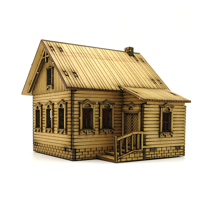 1/72 Wooden Assembly House Eur - огляд і ціна Model Kit Instructions